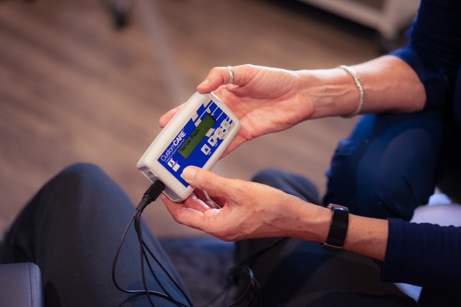 Close-up of the Frequency Specific Microcurrent (FSM) device